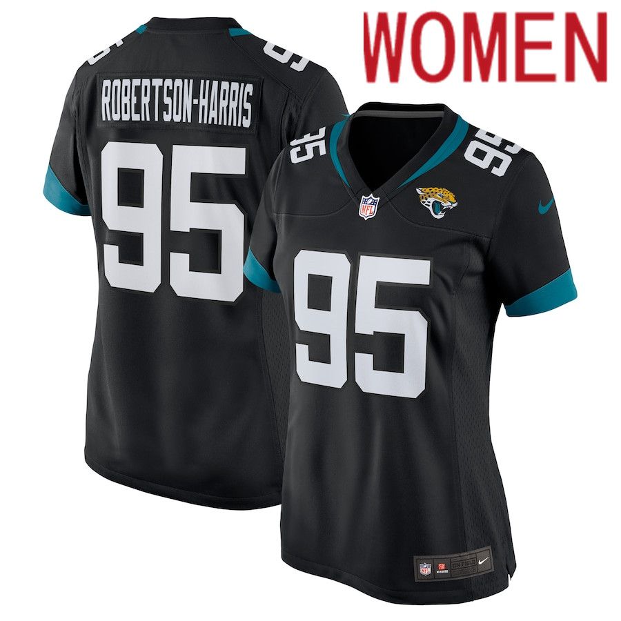 Women Jacksonville Jaguars #95 Roy Robertson-Harris Nike Black Game NFL Jersey